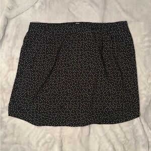 LOFT Polka Dot Black Skirt